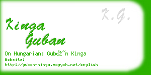 kinga guban business card
